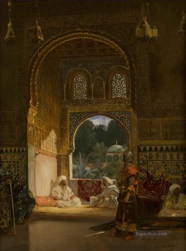 Jean Joseph Benjamín Constant Painting - En el Palacio del Sultán Jean Joseph Benjamin Constant Orientalista